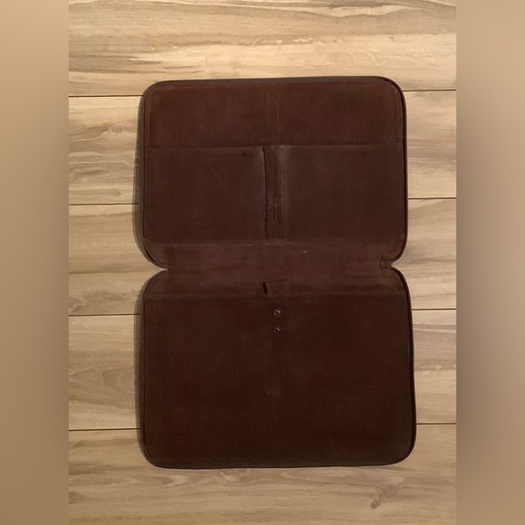 EUC EDC Eelskin & Suede leather Portfolio clamshell organizer - Picture 7 of 11